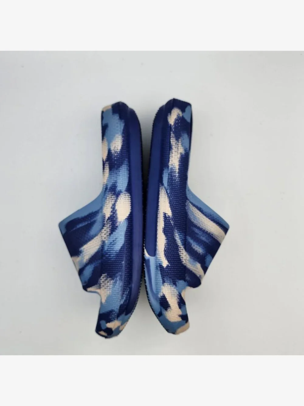 Blue/White Camo Slides | Kid's 10-11